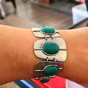 Silver and Turquoise Bracelet